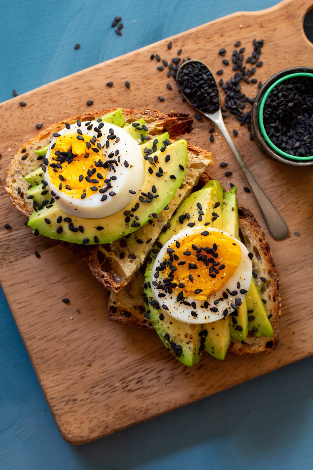 Avocado toasts with hard-boiled eggs | Peck of Pickles